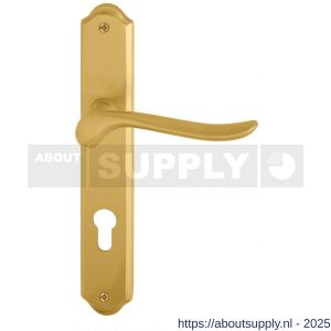 Mandelli1953 690R BB56 Rondo deurkruk gatdeel op langschild 260x47 mm BB56 rechtswijzend mat messing - S21013636 - afbeelding 1