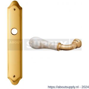 Mandelli1953 8010L Naxos deurkruk gatdeel linkswijzend op langschild blind messing gepolijst - S21019754 - afbeelding 1
