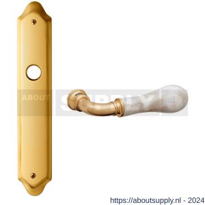 Mandelli1953 8010R Naxos deurkruk gatdeel rechtswijzend op langschild blind messing gepolijst - S21019761 - afbeelding 1