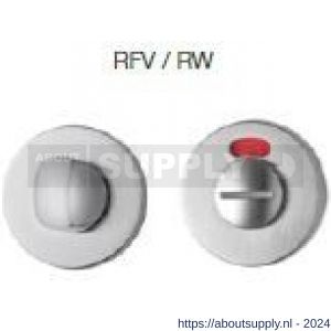 Mandelli1953 911/114RFV-RW toiletgarnituur mat chroom met rood-wit indicator mat chroom - S21011646 - afbeelding 1