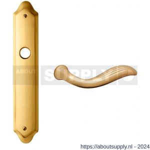 Mandelli1953 980 Plisse deurkruk op langschild 260x47 mm blind messing gepolijst-mat messing - S21014984 - afbeelding 1