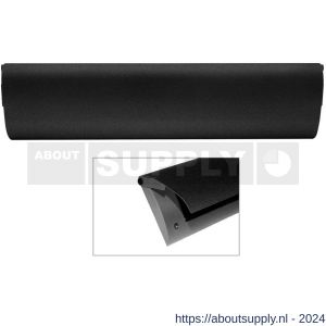 Cubic Colors briefplaat binnen met kunststof houder en luxe zwarte klep 86x345 mm zwart - S21008732 - afbeelding 1