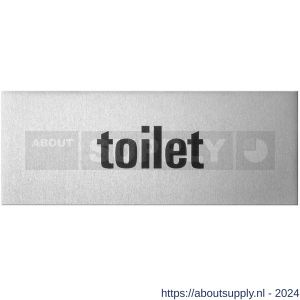 GPF Bouwbeslag 0401.80.0004 deurbordje Toilet rechthoekig 50x130x0,5 mm zelfklevend aluminium - S21011495 - afbeelding 1