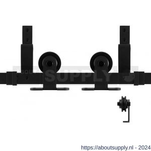 GPF Bouwbeslag ZwartWit 0560.61 dubbel schuifdeursysteem Osa zwart 150 cm zwart - S21008165 - afbeelding 1
