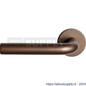 GPF Bouwbeslag Anastasius 1000.A2-00 L/R Aka L-model 19 mm deurkruk gatdeel op ronde rozet 50x8 mm links-rechtswijzend Bronze blend - S21009961 - afbeelding 1