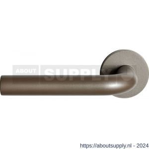 GPF Bouwbeslag Anastasius 1000.A3-00 L/R Aka L-model 19 mm deurkruk gatdeel op ronde rozet 50x8 mm links-rechtswijzend Mocca blend - S21009962 - afbeelding 1
