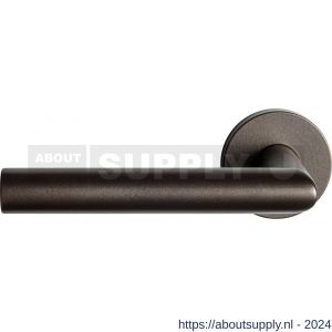 GPF Bouwbeslag Anastasius 1015.A1-00 L/R Toi L-haaks model 19 mm deurkruk gatdeel op ronde rozet 50x8 mm links-rechtswijzend Dark blend - S21009991 - afbeelding 1