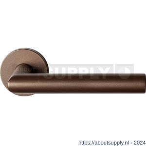 GPF Bouwbeslag Anastasius 1015.A2-00 Toi L-haaks model 19 mm deurkruk op ronde rozet 50x8 mm Bronze blend - S21010596 - afbeelding 1