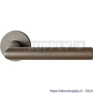 GPF Bouwbeslag Anastasius 1015.A3-00 Toi L-haaks model 19 mm deurkruk op ronde rozet 50x8 mm Mocca blend - S21010598 - afbeelding 1