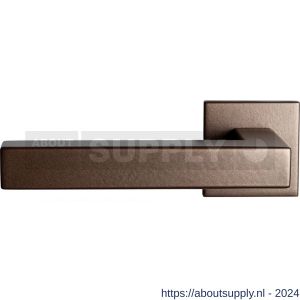 GPF Bouwbeslag Anastasius 1302.A2 L Zaki+ deurkruk gatdeel op vierkante rozet 50x50x8 mm linkswijzend Bronze blend - S21010032 - afbeelding 1