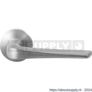 GPF Bouwbeslag RVS 2065.09-00 Tiki deurkruk op ronde rozet 50x8 mm RVS mat geborsteld - S21009251 - afbeelding 1