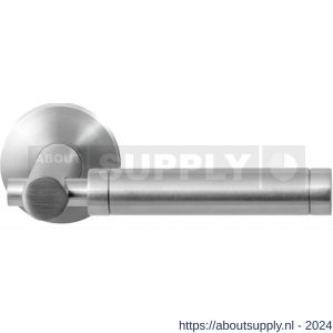 GPF Bouwbeslag RVS 2077.09-00 Moko deurkruk op ronde rozet 50x8 mm RVS mat geborsteld - S21009252 - afbeelding 1