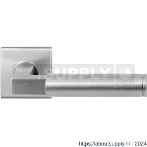 GPF Bouwbeslag RVS 2082.09-02 Kuri deurkruk op vierkante rozet 50x50x8 mm RVS mat geborsteld - S21009254 - afbeelding 1