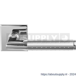 GPF Bouwbeslag RVS 3010.49/09-02 Taura Duo deurkruk op vierkante rozet 50x50x8 mm RVS gepolijst-RVS mat geborsteld - S21013868 - afbeelding 1
