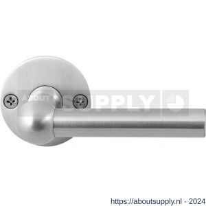 GPF Bouwbeslag RVS 3040.09-06 Hipi deurkruk op ronde rozet 50x2 mm RVS mat geborsteld - S21009258 - afbeelding 1
