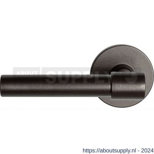 GPF Bouwbeslag Anastasius 3041.A1-05 L Hipi Deux deurkruk 103 mm op ronde rozet 50x6 mm linkswijzend Dark blend - S21010094 - afbeelding 1