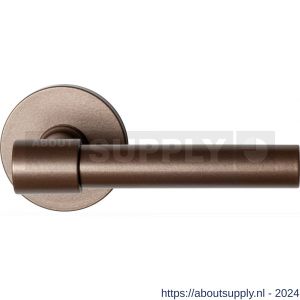 GPF Bouwbeslag Anastasius 3041.A2-05 R Hipi Deux deurkruk 103 mm op ronde rozet 50x6 mm rechtswijzend Bronze blend - S21010097 - afbeelding 1