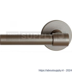 GPF Bouwbeslag Anastasius 3041.A3-05 L Hipi Deux deurkruk gatdeel 103 mm op ronde rozet 50x6 mm linkswijzend Mocca blend - S21010098 - afbeelding 1
