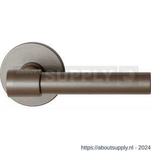 GPF Bouwbeslag Anastasius 3041.A3-05 R Hipi Deux deurkruk gatdeel 103 mm op ronde rozet 50x6 mm rechtswijzend Mocca blend - S21010099 - afbeelding 1
