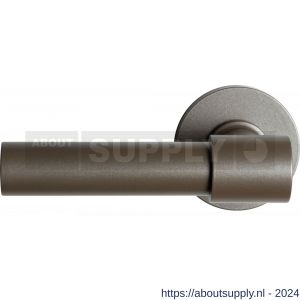 GPF Bouwbeslag Anastasius 3042.A3-00 L/R Hipi Deux+ deurkruk gatdeel 105,5 mm op ronde rozet 50x8 mm links-rechtswijzend Mocca blend - S21010107 - afbeelding 1