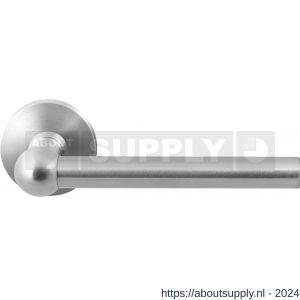 GPF Bouwbeslag RVS 3050.09-00 Hipi deurkruk op ronde rozet 50x8 mm RVS mat geborsteld - S21009269 - afbeelding 1
