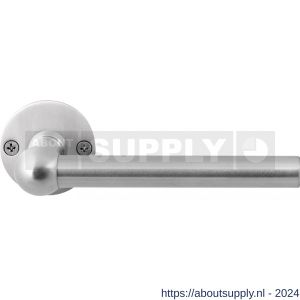GPF Bouwbeslag RVS 3050.09-06 Hipi deurkruk op ronde rozet 50x2 mm RVS mat geborsteld - S21009270 - afbeelding 1