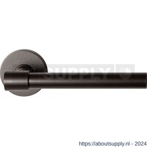 GPF Bouwbeslag Anastasius 3051.A1-05 R Hipi Deux deurkruk gatdeel 139 mm op ronde rozet 50x6 mm rechtswijzend Dark blend - S21010139 - afbeelding 1