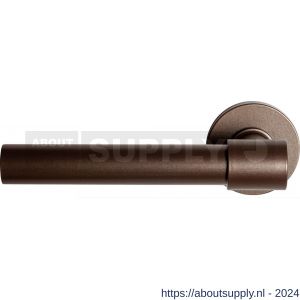 GPF Bouwbeslag Anastasius 3052.A2-00 L/R Hipi Deux+ deurkruk gatdeel 141,5 mm op ronde rozet 50x8 mm links-rechtswijzend Bronze blend - S21010154 - afbeelding 1