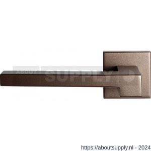 GPF Bouwbeslag Anastasius 3160.A2-02L Raa deurkruk gatdeel op vierkante rozet 50x50x8 mm linkswijzend Bronze blend - S21010192 - afbeelding 1