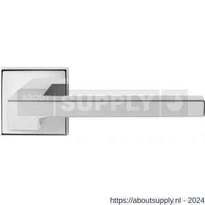 GPF Bouwbeslag RVS 3162.49-02 Raa deurkruk op vierkante rozet 50x50x8 mm RVS gepolijst - S21013929 - afbeelding 1