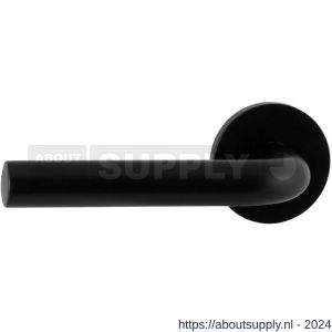 GPF Bouwbeslag Entree 600VZL L-model 19 mm deurkruk gatdeel op rozet 53x6 mm linkswijzend zwart egaal - S21010198 - afbeelding 1
