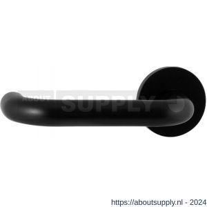 GPF Bouwbeslag Entree 605VZL U-model 19 mm deurkruk gatdeel op rozet 53x6 mm linkswijzend zwart egaal - S21010202 - afbeelding 1