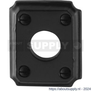 GPF Bouwbeslag Smeedijzer 6100.02 rozet rechthoekig 59x48x6 mm smeedijzer zwart - S21003628 - afbeelding 1