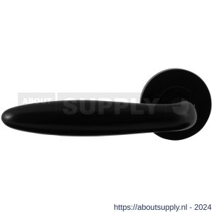 GPF Bouwbeslag Entree 620VZR Sigaar model deurkruk gatdeel op rozet 53x6 mm rechtswijzend zwart egaal - S21010211 - afbeelding 1