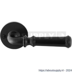 GPF Bouwbeslag Smeedijzer 6220.60-00 Meri deurkruk op ronde rozet 53x5 mm smeedijzer zwart - S21009011 - afbeelding 1