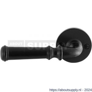GPF bouwbeslag GPF6220.00L/R smeedijzer zwart Meri deurkruk gatdeel op ronde rozet 53x5 mm links-rechtswijzend - Y21009590 - afbeelding 1