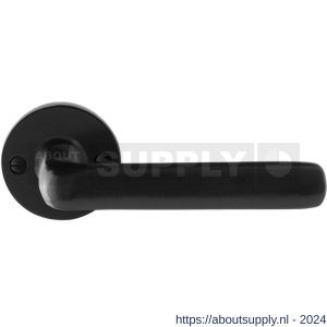 GPF Bouwbeslag Smeedijzer 6235.60-00 Ilo deurkruk op ronde rozet 53x5 mm smeedijzer zwart - S21009014 - afbeelding 1