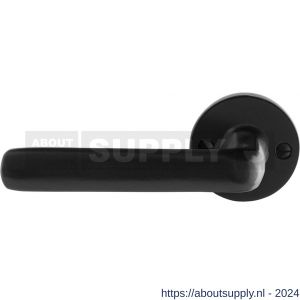 GPF bouwbeslag GPF6235.00L/R smeedijzer zwart Ilo deurkruk gatdeel op ronde rozet 53x5 mm links-rechtswijzend - Y21009593 - afbeelding 1