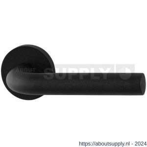 GPF Bouwbeslag Entree 800VZR L-model 19 mm deurkruk gatdeel op rozet 53x6 mm rechtswijzend zwart structuur - S21010215 - afbeelding 1