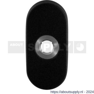 GPF Bouwbeslag ZwartWit 8100.04L rozet ovaal 70x32x10 mm linkswijzend zwart - S21007361 - afbeelding 1