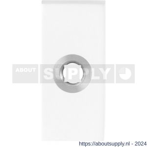 GPF Bouwbeslag ZwartWit 8100.41L rozet rechthoekig 70x32x10 mm linkswijzend wit - S21008303 - afbeelding 1