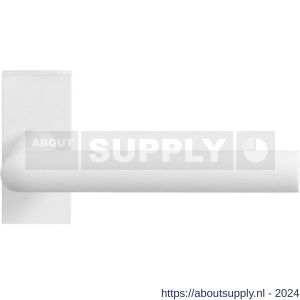 GPF Bouwbeslag ZwartWit 8212.62-01 Toi deurkruk op rechthoekige rozet 70x32x10 mm wit - S21013937 - afbeelding 1