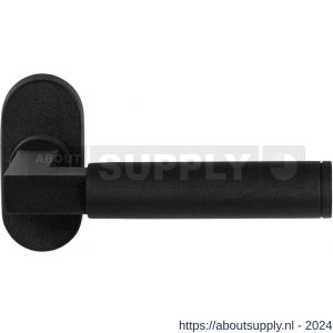 GPF Bouwbeslag ZwartWit 8213.61-04 Kuri deurkruk op ovale rozet 70x32x10 mm zwart - S21009325 - afbeelding 1