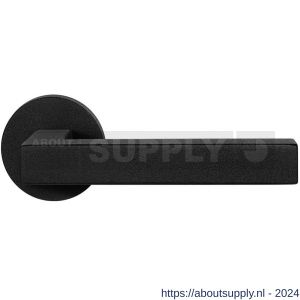 GPF Bouwbeslag ZwartWit 8216.61-00 Zaki+ deurkruk op ronde rozet 50x8 mm zwart - S21009330 - afbeelding 1