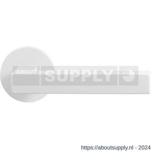 GPF Bouwbeslag ZwartWit 8218.62-00 Zaki+ deurkruk op ronde rozet 50x8 mm wit - S21013958 - afbeelding 1