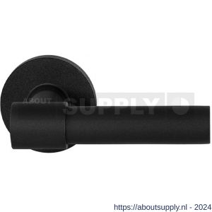GPF Bouwbeslag ZwartWit 8234.61-00 Hipi Deux+ deurkruk op ronde rozet 50x8 mm zwart - S21009353 - afbeelding 1