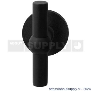 GPF Bouwbeslag ZwartWit 8240.61-00 Hipi kruiskruk op ronde rozet 50x8 mm zwart - S21009365 - afbeelding 1