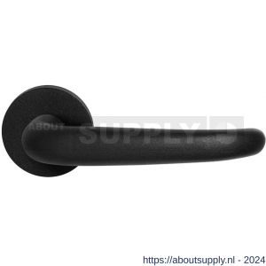 GPF Bouwbeslag ZwartWit 8250.61-00 Tino deurkruk op ronde rozet 50x8 mm zwart - S21009385 - afbeelding 1