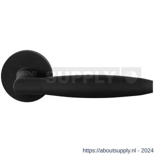 GPF Bouwbeslag ZwartWit 8266.61-00 Ika XL deurkruk op ronde rozet 50x8 mm zwart - S21009389 - afbeelding 1