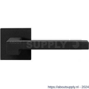 GPF Bouwbeslag ZwartWit 8285.61-02 Raa deurkruk op vierkante rozet 50x50x8 mm zwart - S21009396 - afbeelding 1